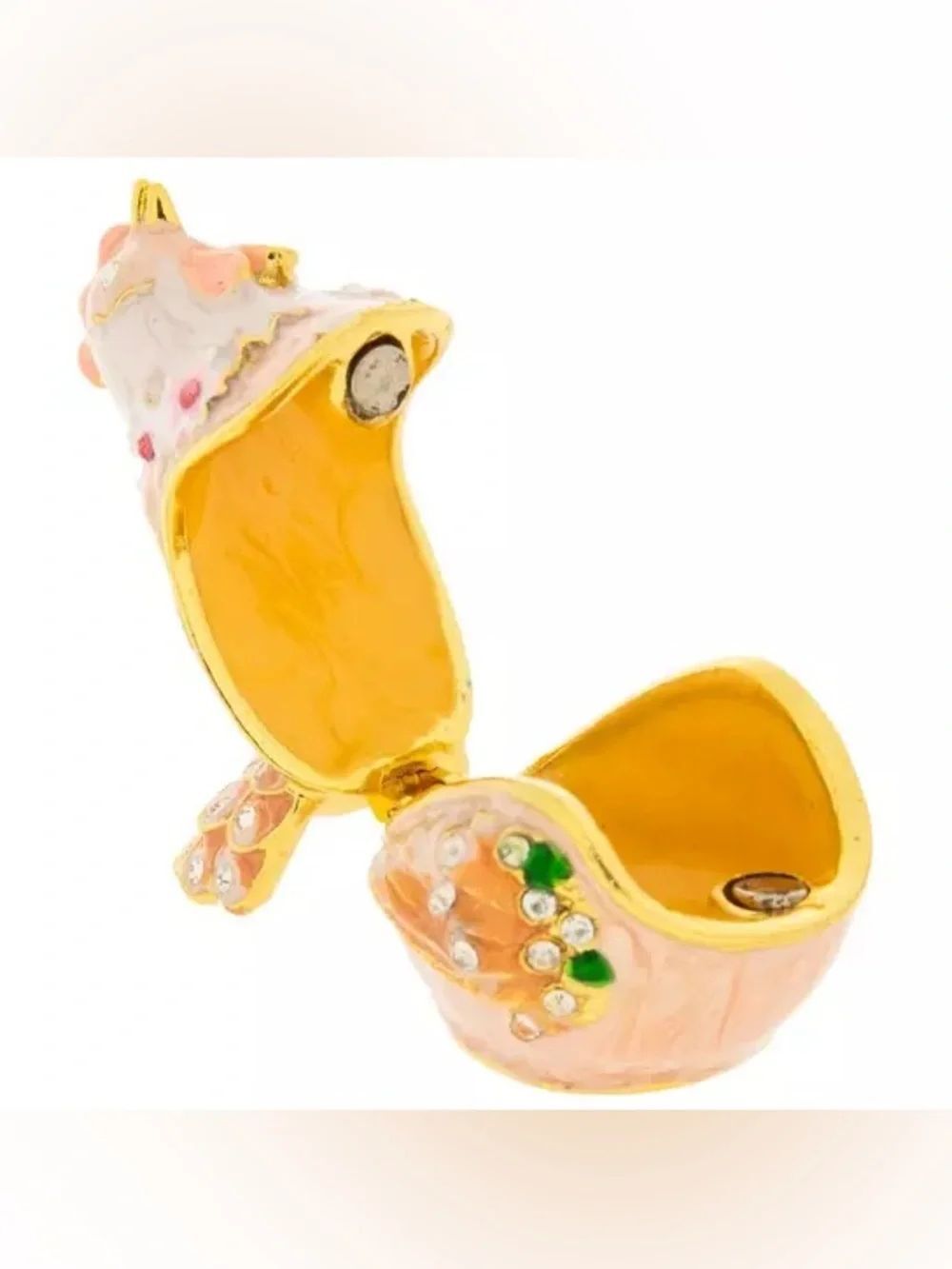 New Pink Chicken Rhinestone Jewelry Box - Picture 3 of 4